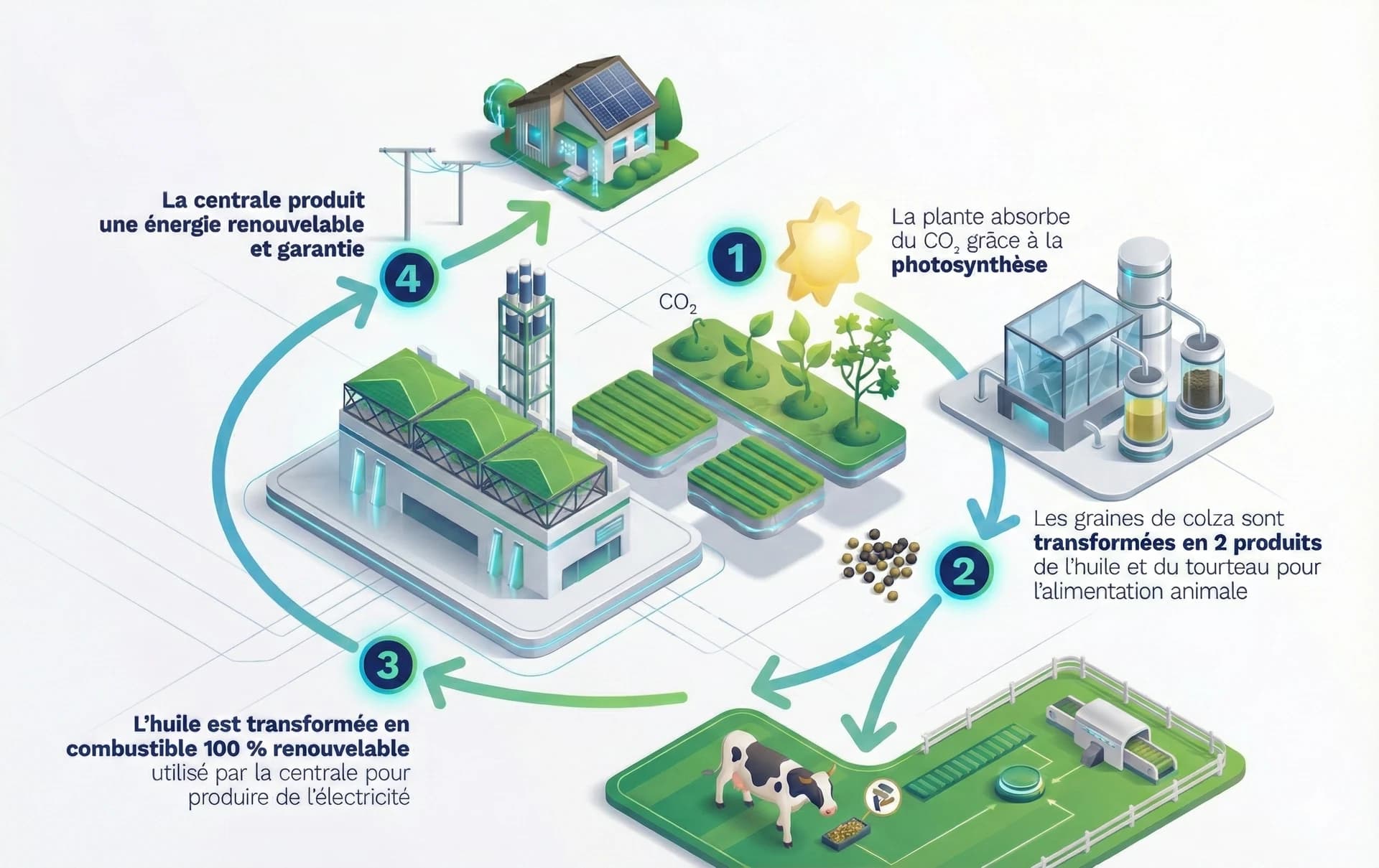 Cycle de la biomasse liquide - De la photosynthèse à la production d'énergie renouvelable